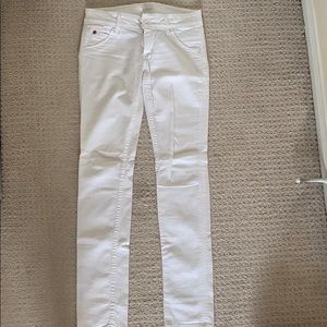 White denim jeans